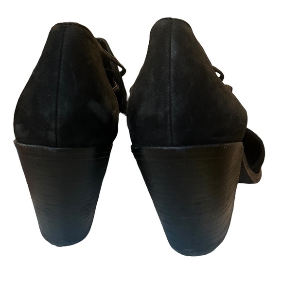 Eileen Fisher Nikki Leather Peep Toe Block Heel Sandals Black Women’s 10 $235 - Picture 4 of 6